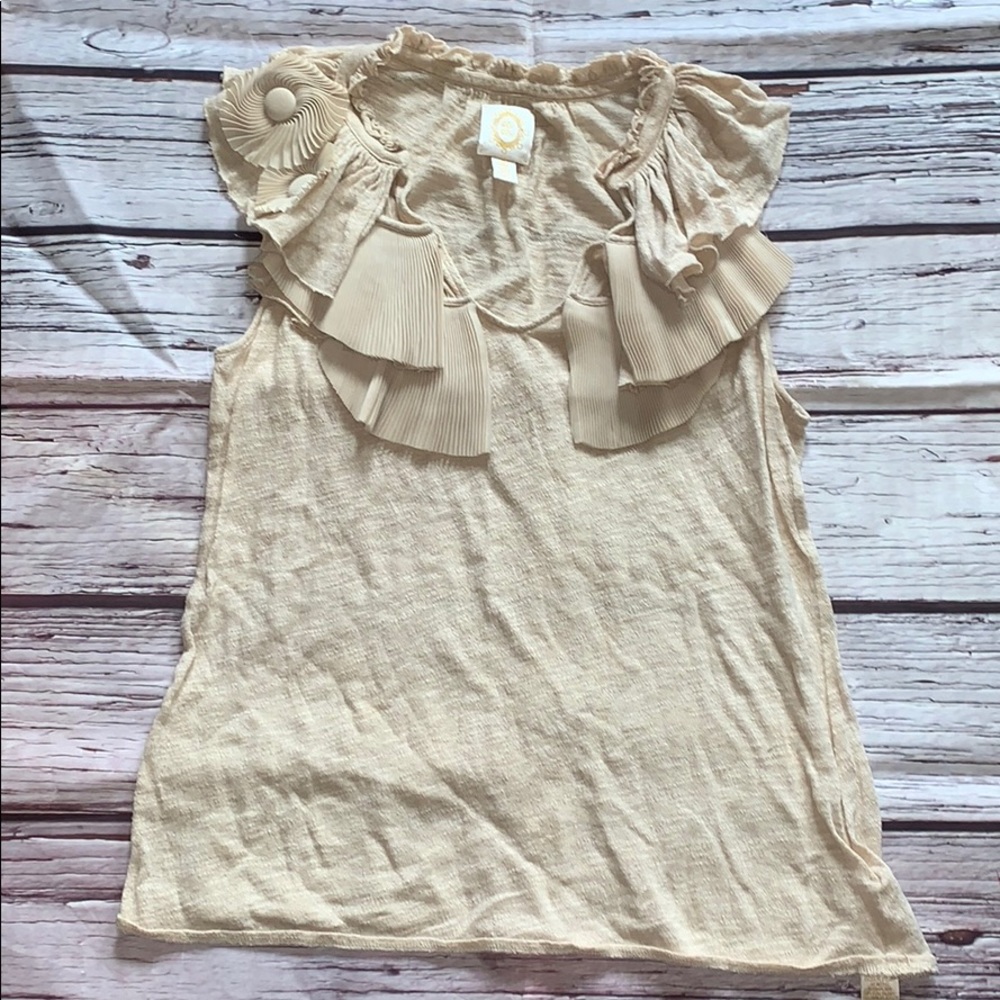 Ric Rac ruffle tank size M vguc